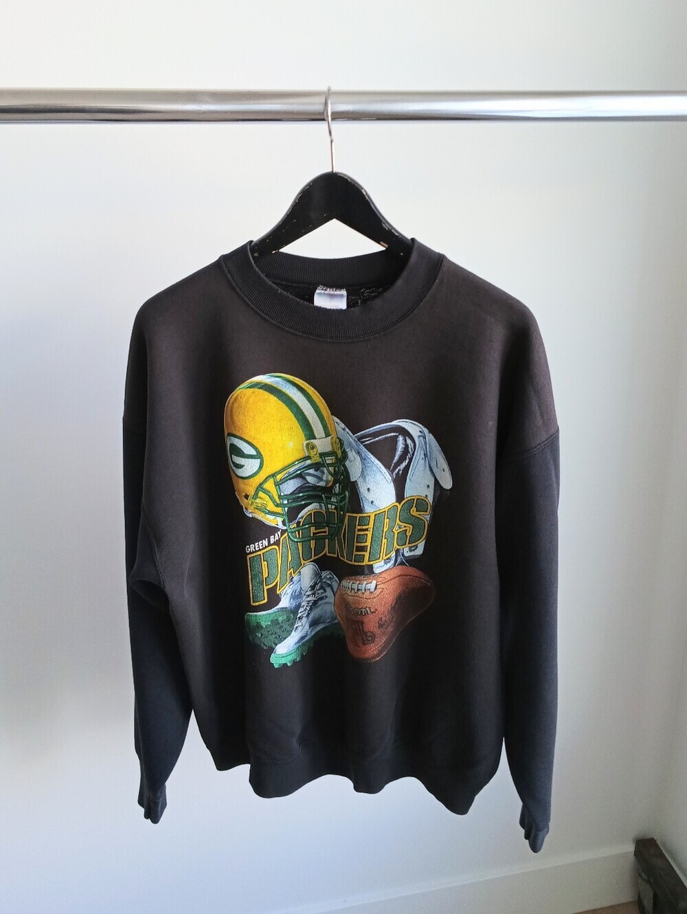 Y2K NFL Green Bay Packers Distressed Crew Neck Sweatshirt Size (XL)